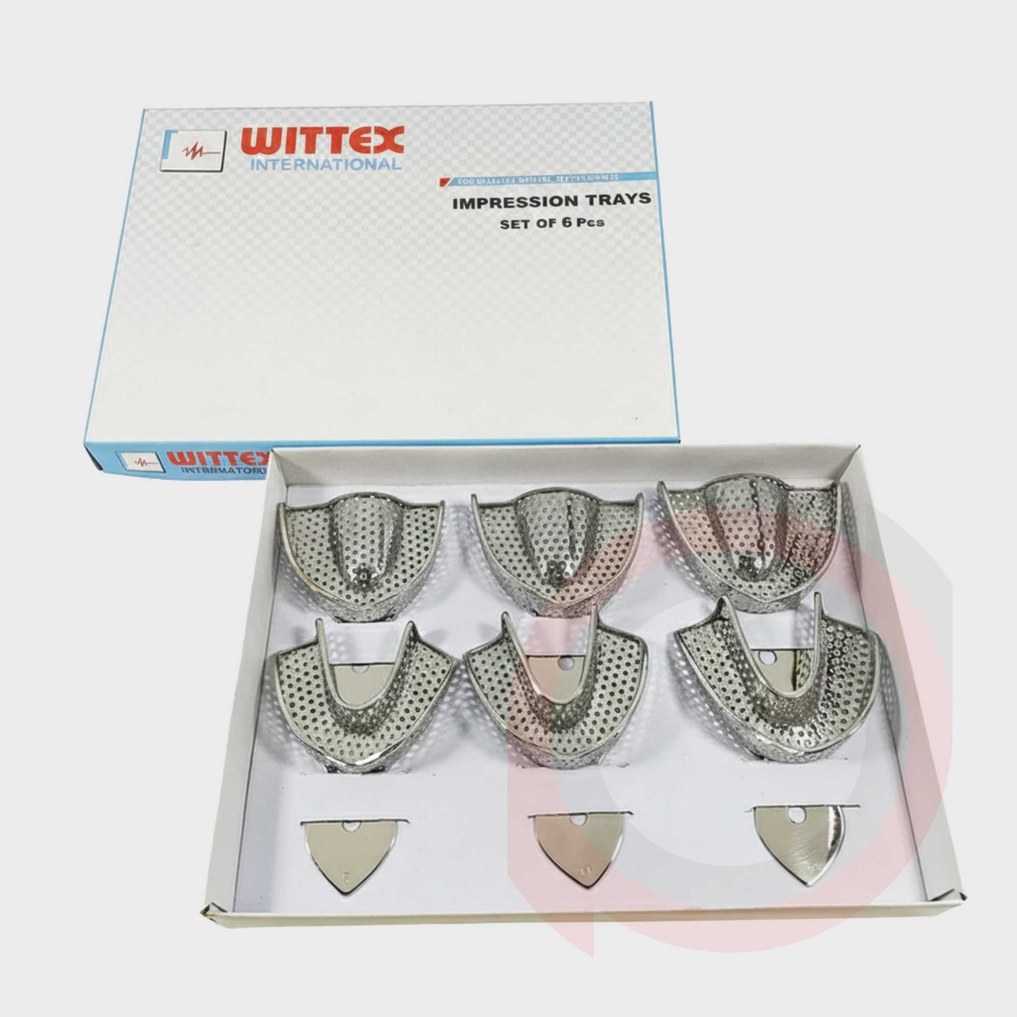 Dental Impression Tray Set – 3 Pieces, Perforated Stainless Steel, DN-2307