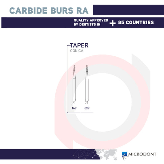 RA Carbide Burs Taper
