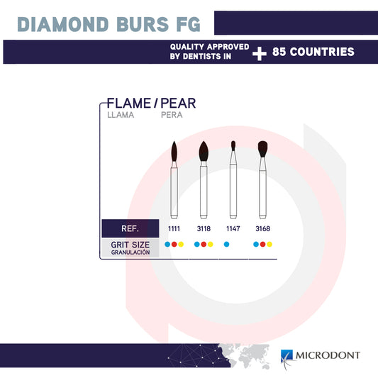 FG Diamond Burs Restorative Flame/Pear